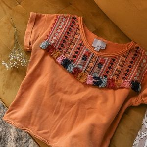 Anthropologie Valencia Fringe Top